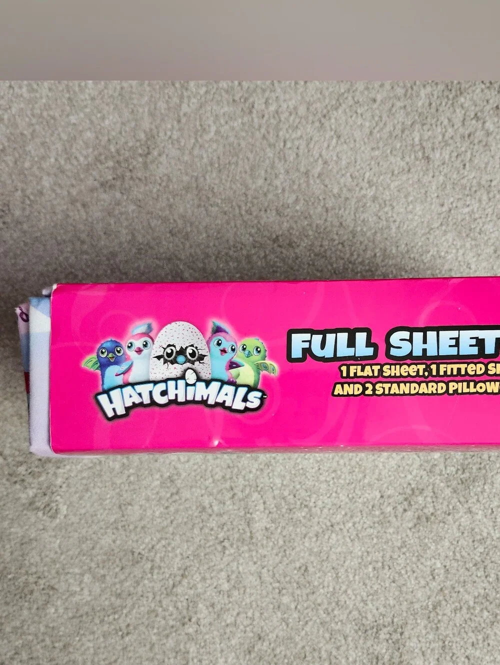NEW Hatchimals Full Size Sheet Set w/ 1 Flat 1 Fitted Sheet 2 Pillowcases